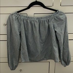 Brandy Melville off-the-shoulder striped top